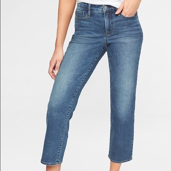 slim straight crop jeans